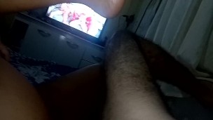 it’s delicious to eat her soft pussy watching porn with the sex trans being broken into🍆💦🤤🥵